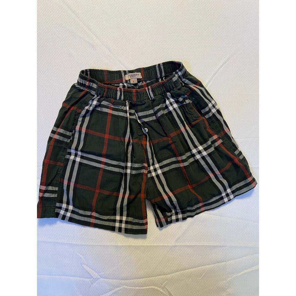 Burberry Brit Plaid Boxer Lounge Shorts Mens L Nova Check Cotton Designer